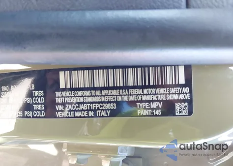 2015 Jeep Renegade Latitude from USA, damaged, VIN ZACCJABT1FPC29653